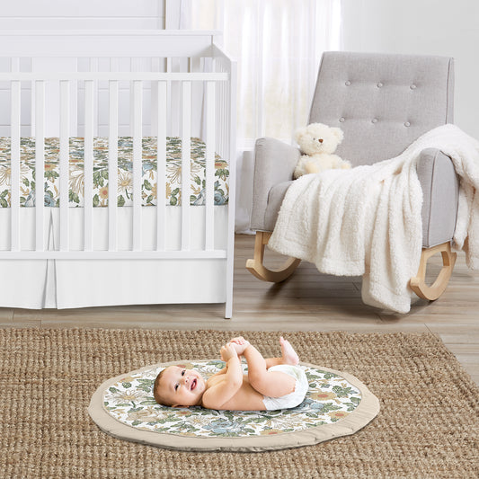 Vintage Floral Blue and Yellow Collection Playmat