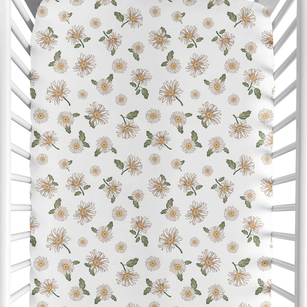 Vintage Floral Collection Crib Sheet - Daisy