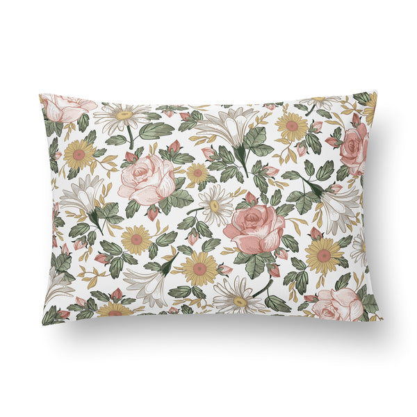Vintage Floral Collection Toddler Pillow with Pillowcase