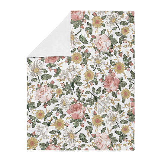 Vintage Floral Collection Baby Blanket
