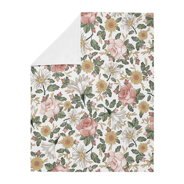 Vintage Floral Collection Baby Blanket alternate view
