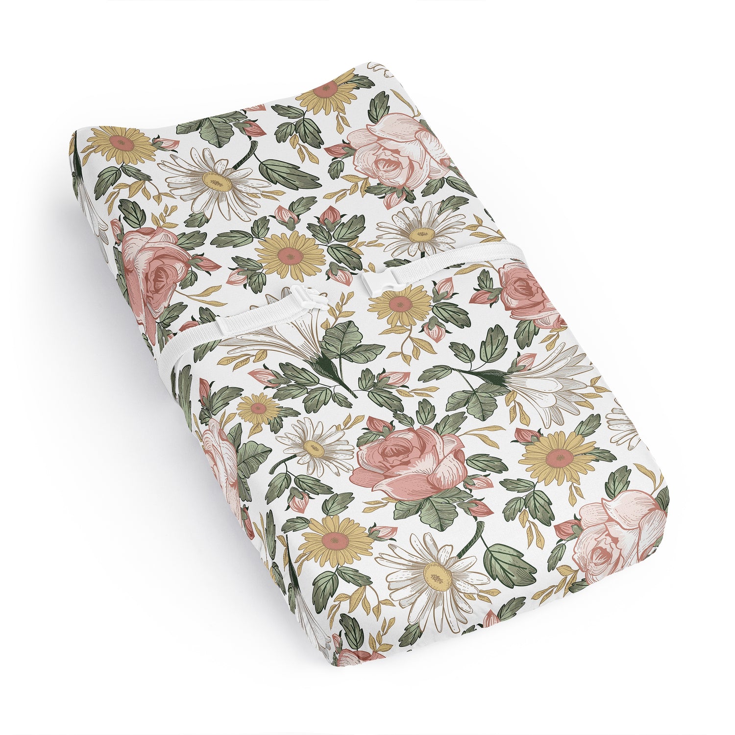 Vintage Floral Collection Changing Pad Cover Sheet