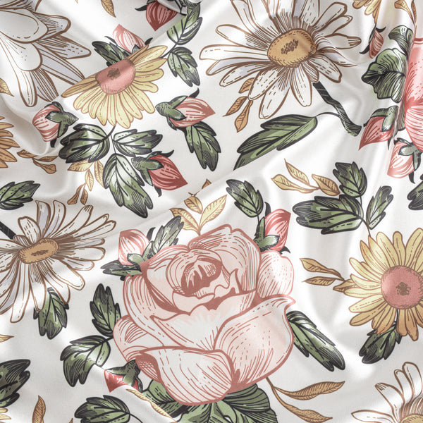 Vintage Floral Collection Satin Fitted Crib Sheet alternate view