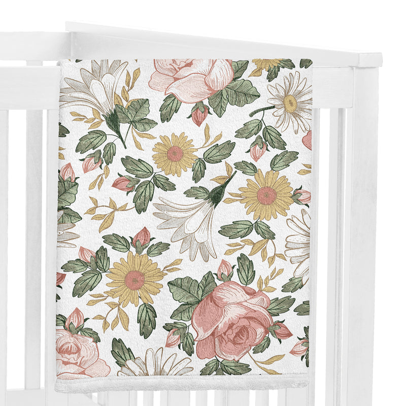 Vintage Floral Collection Toddler Blanket Baby Swaddle