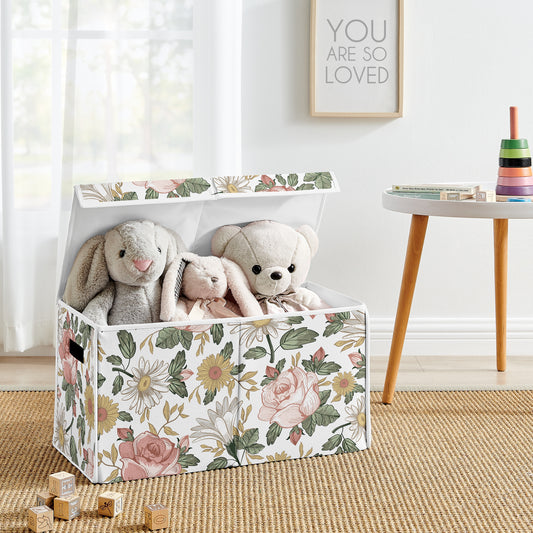 Vintage Floral Collection Fabric Toy Bin Storage
