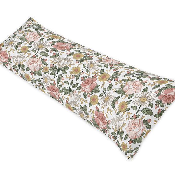 Vintage Floral Collection Full Length Body Pillow Cover