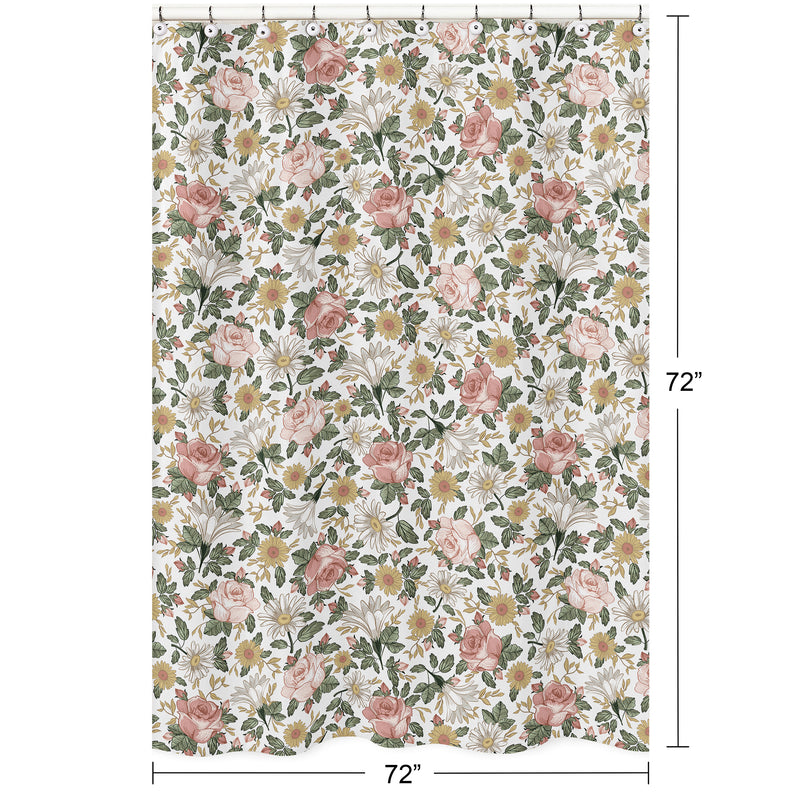 Vintage Floral Collection Shower Curtain