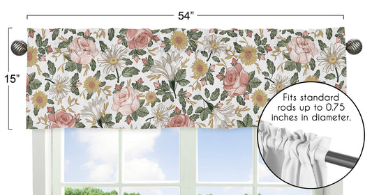 Vintage Floral Collection Window Valance
