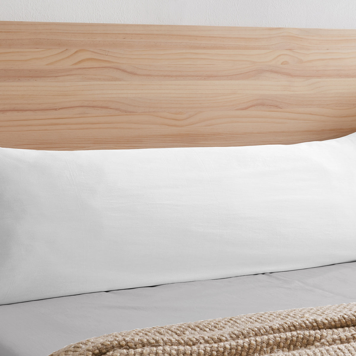 Bohemian White Collection Full Length Body Pillow Cover