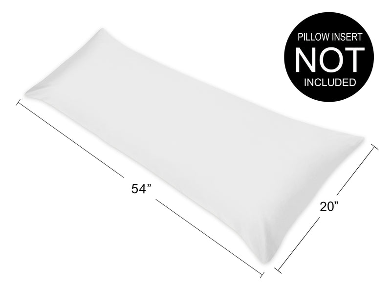 Bohemian White Collection Full Length Body Pillow Cover
