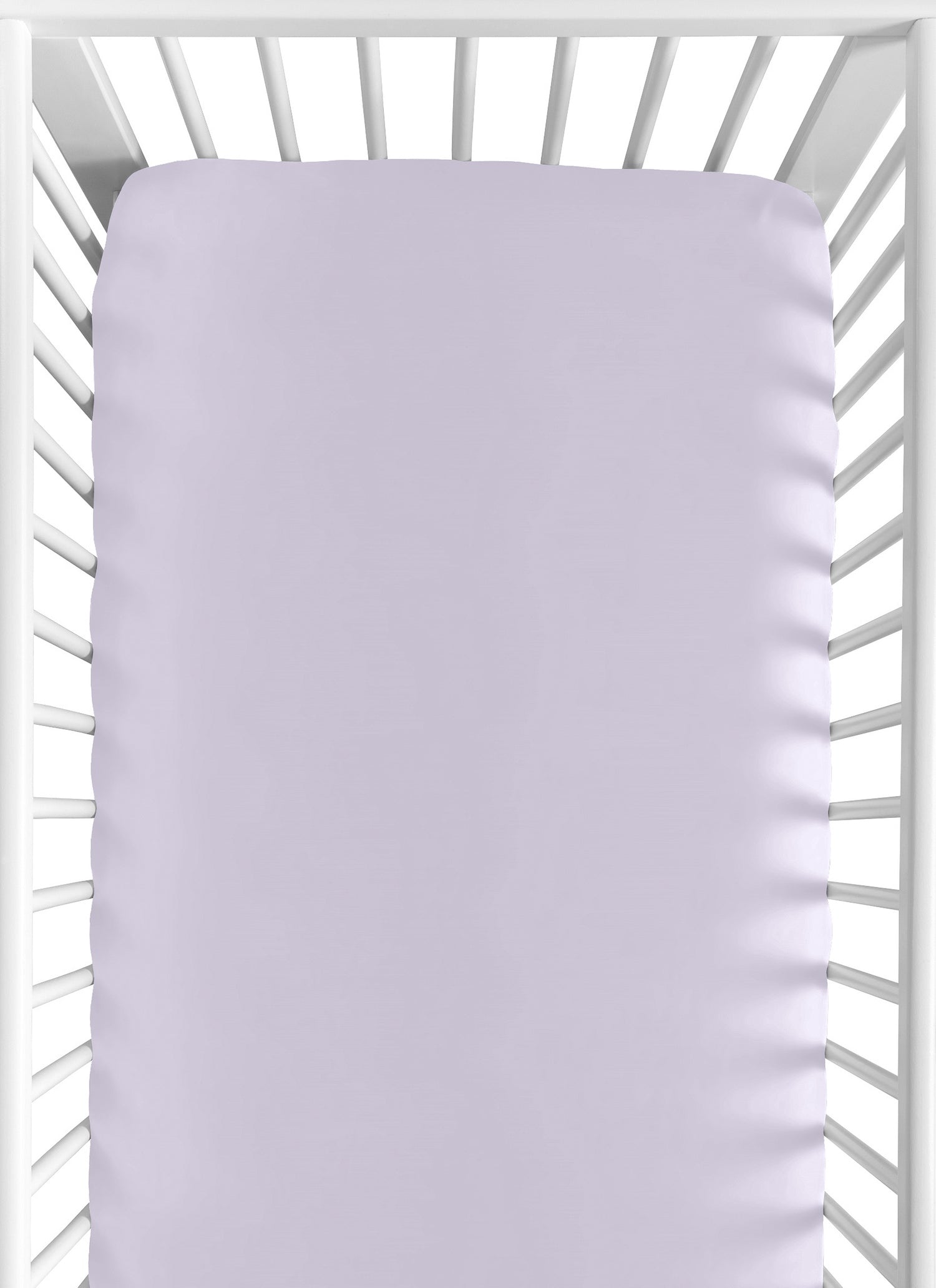 Watercolor Floral Lavender and Grey Collection Crib Sheet - Solid Lavender