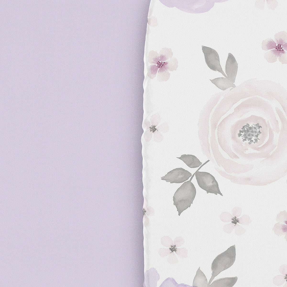 Watercolor Floral Lavender and Grey Collection 2 Pack Baby Bassinet Fitted Sheets