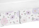 Watercolor Floral Lavender and Grey Collection Crib Bed Skirt