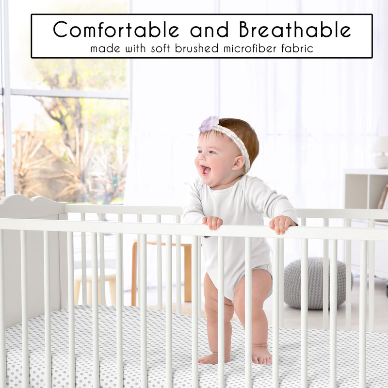 Watercolor Floral Lavender and Grey Collection 5 Piece Crib Bedding