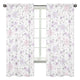 Watercolor Floral Lavender and Grey Collection Window Panels - Set of 2