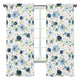 Watercolor Floral Navy Blue and Pink Collection Window Panels - Set of 2
