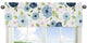 Watercolor Floral Navy Blue And Pink Collection Window Valance