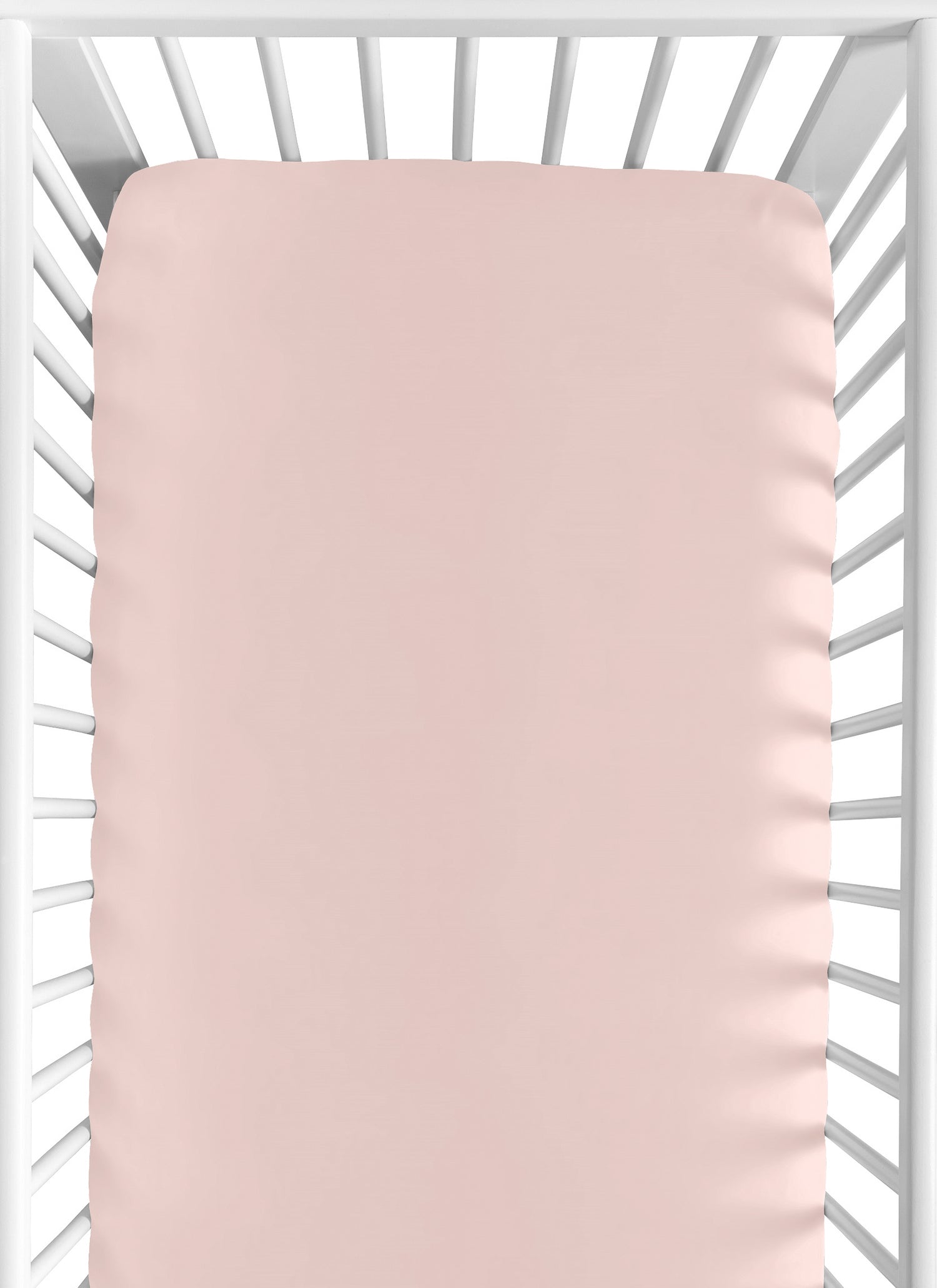 Watercolor Floral Pink And Grey Collection Crib Sheet - Solid Blush Pink