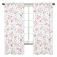 Watercolor Floral Pink and Grey Collection Window Panels - Set of 2