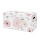 Watercolor Floral Pink And Grey Collection Fabric Toy Bin Storage