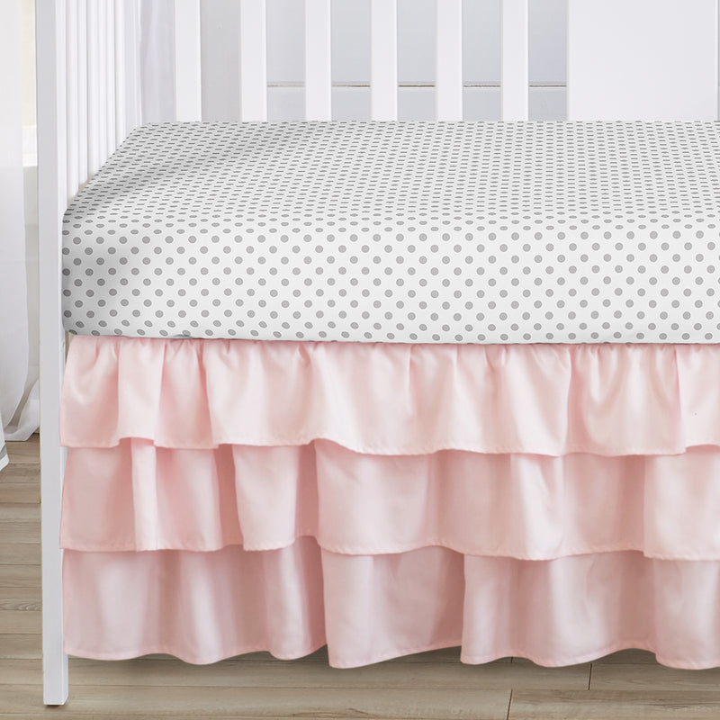 Watercolor Floral Pink and Grey Collection Sweet Jojo Designs 6 Piece Crib Bedding + BreathableBaby Breathable Mesh Liner