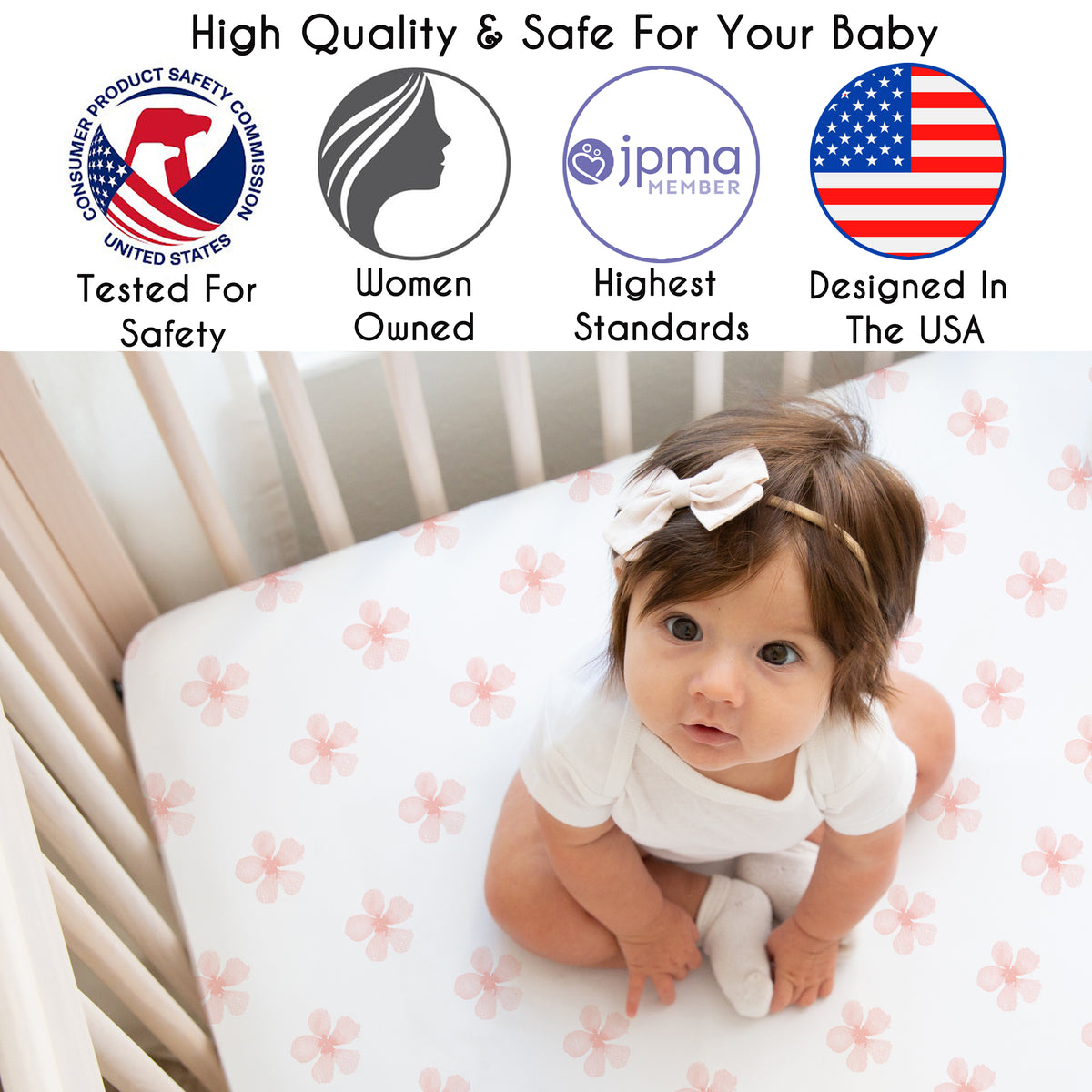 Watercolor Floral Burgundy Wine and Pink Collection Sweet Jojo Designs 6 Piece Crib Bedding + BreathableBaby Breathable Mesh Liner