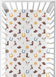 Wild West Cowboy Collection Crib Sheet - Blue Western Print