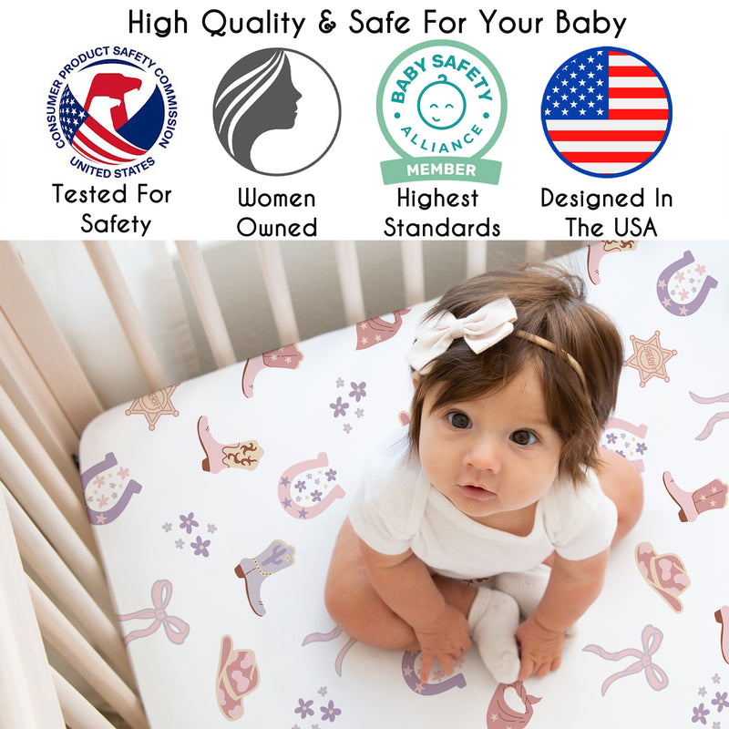Boho Western Cowgirl Collection Crib Sheet