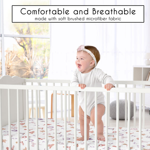 Boho Western Cowgirl Collection Crib Sheet alternate view