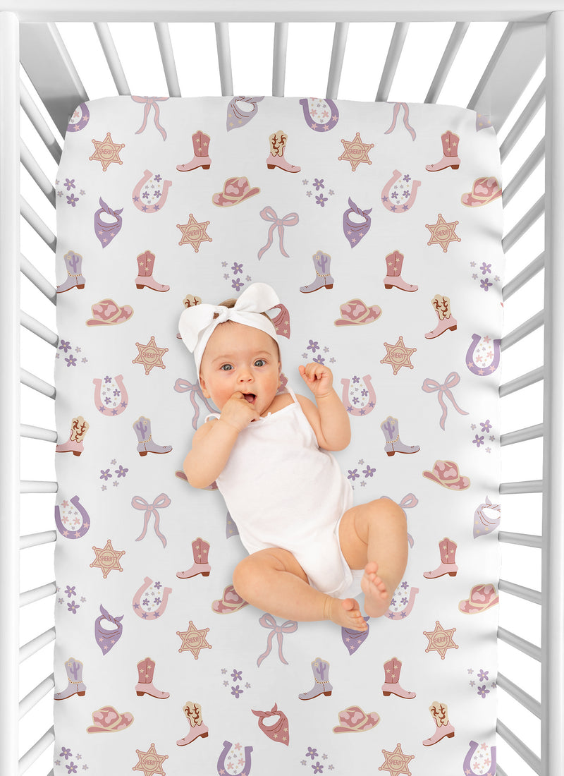 Boho Western Cowgirl Collection Crib Sheet