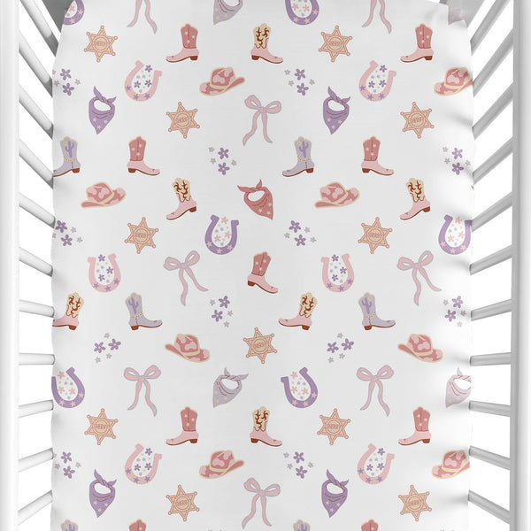 Boho Western Cowgirl Collection Crib Sheet