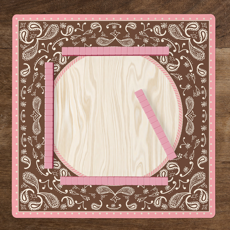 Boho Western Cowgirl Collection Mahjong Mat for Table - Shipped Rolled