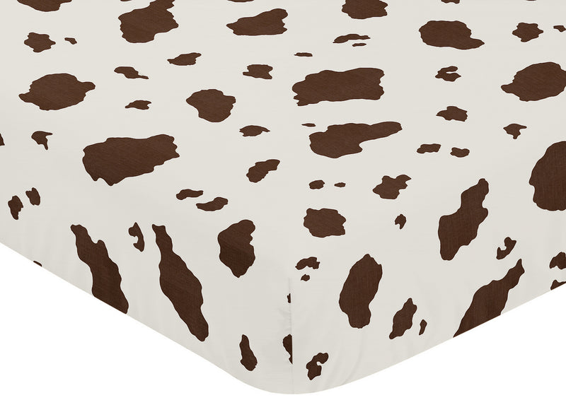 Western Cowgirl Collection Crib Sheet - Cow Print
