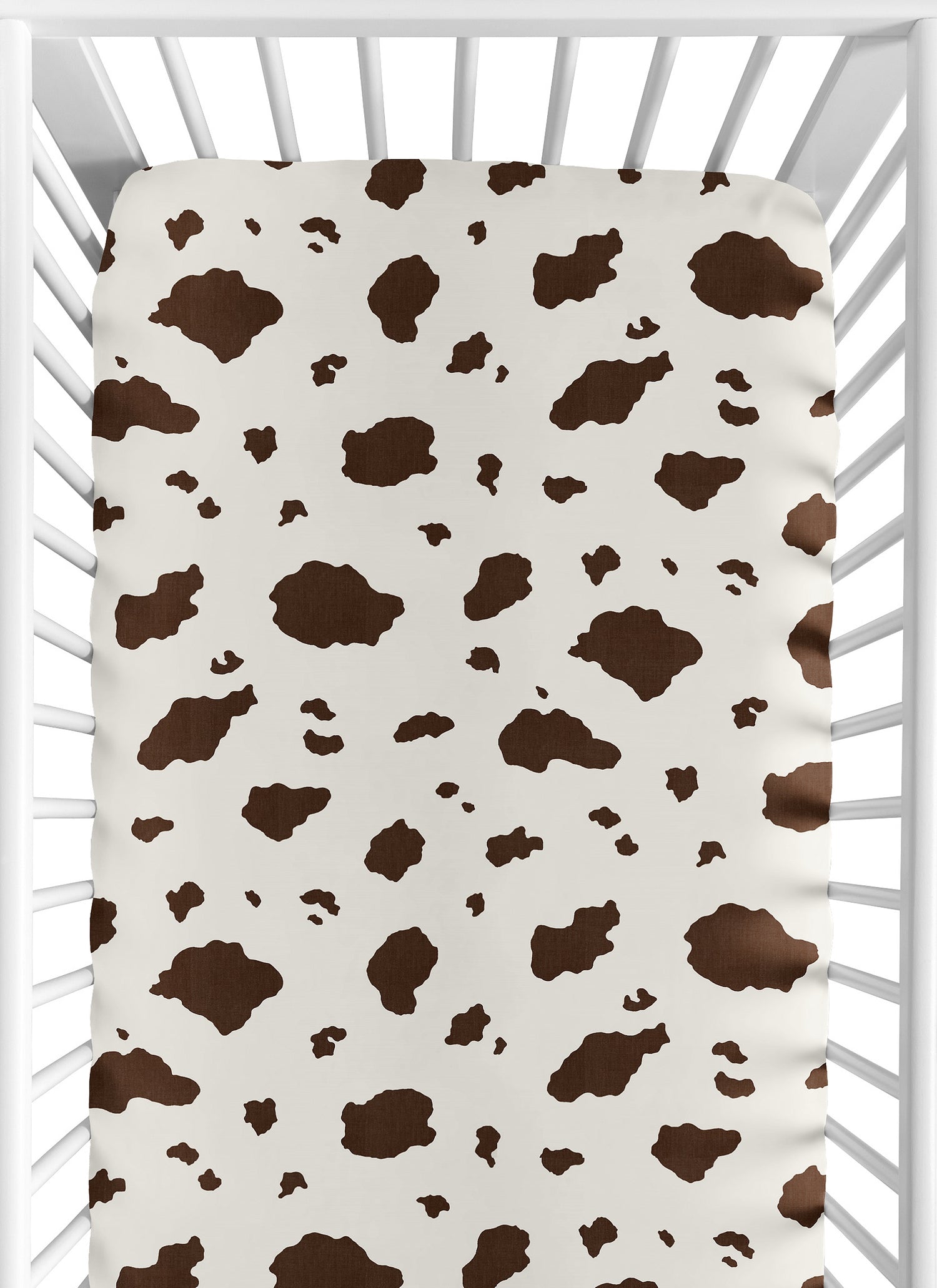 Western Cowgirl Collection Crib Sheet - Cow Print