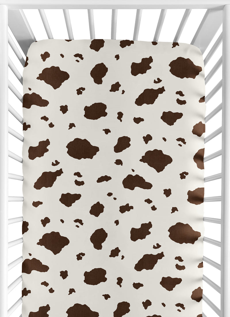 Western Cowgirl Collection Crib Sheet - Cow Print