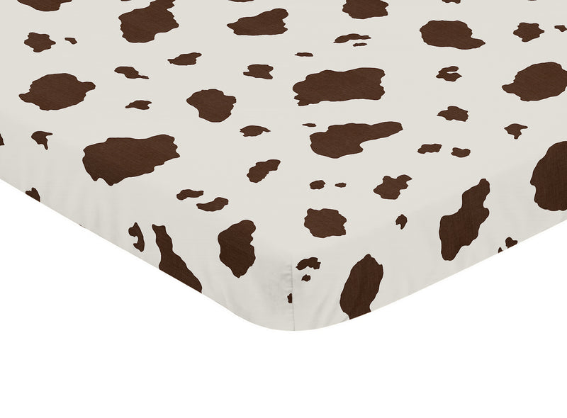 Western Cowgirl Collection Mini Crib Sheet - Cow Print