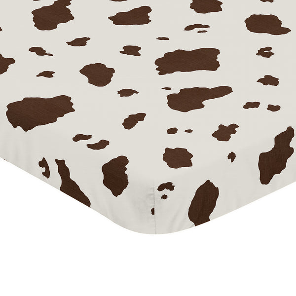 Western Cowgirl Collection Mini Crib Sheet - Cow Print alternate view