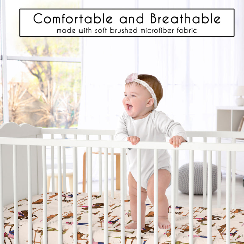 Western Cowgirl Collection 4 Piece Crib Bedding