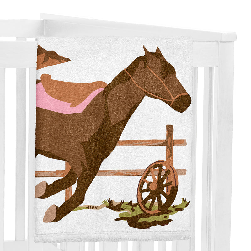 Western Cowgirl Collection Monthly Milestone Baby Blanket