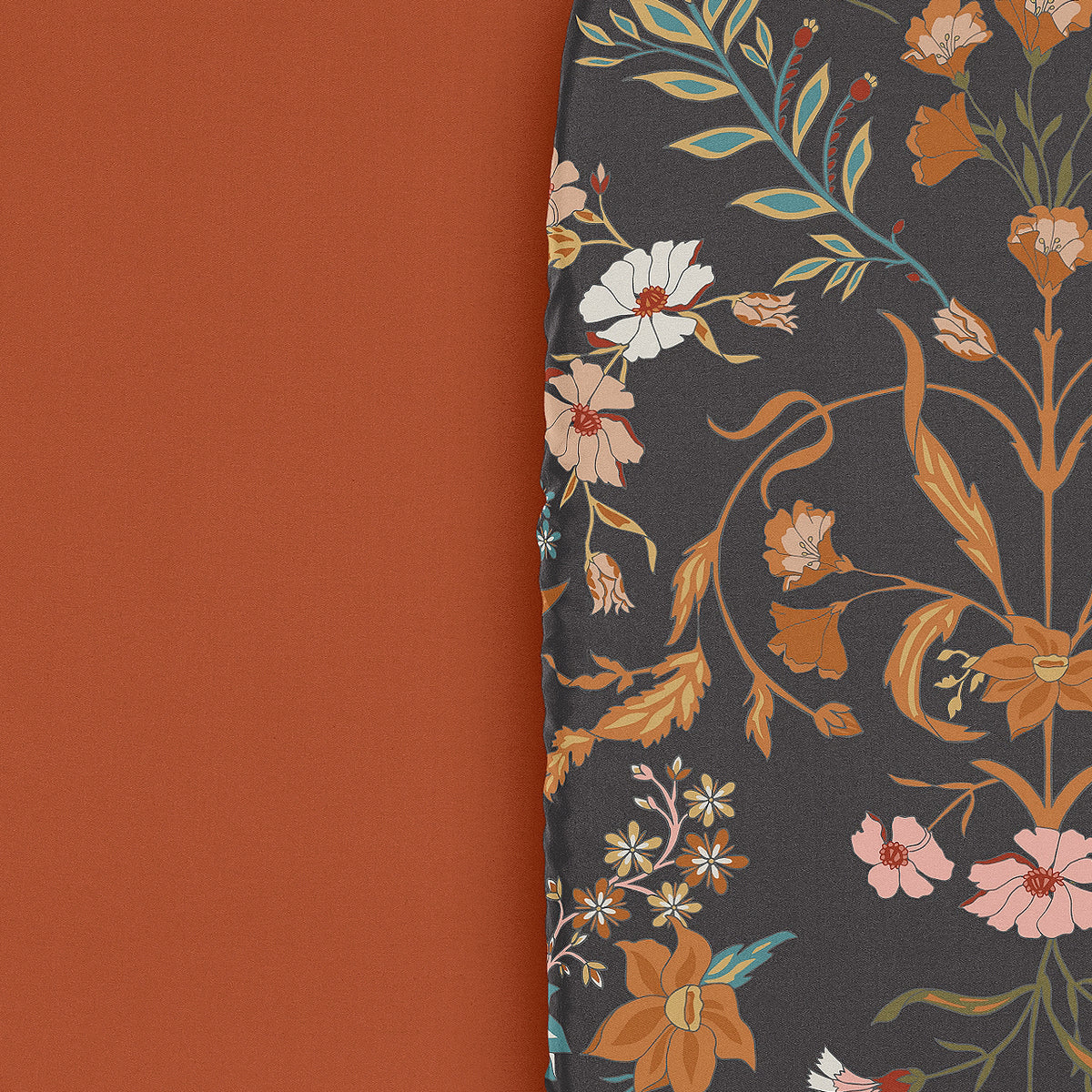 Boho Floral Wildflower Black and Orange Collection 2 Pack Baby Bassinet Fitted Sheets