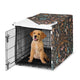 Boho Floral Wildflower Black and Orange Collection Dog Crate Kennel Cover 36in.
