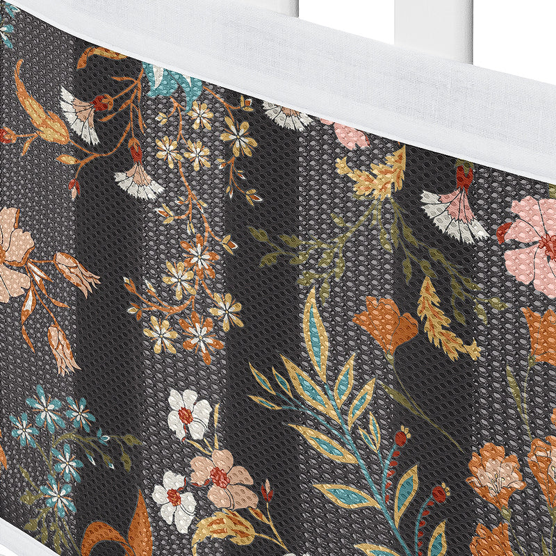 Boho Floral Wildflower Black and Orange Collection Sweet Jojo Designs + BreathableBaby Breathable Mesh Crib Liner