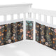 Boho Floral Wildflower Black and Orange Collection Sweet Jojo Designs + BreathableBaby Breathable Mesh Crib Liner