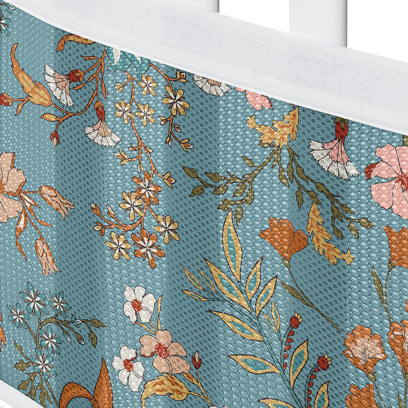 Boho Floral Wildflower Blue and Orange Collection Sweet Jojo Designs + BreathableBaby Breathable Mesh Crib Liner