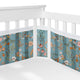 Boho Floral Wildflower Blue and Orange Collection Sweet Jojo Designs + BreathableBaby Breathable Mesh Crib Liner