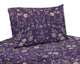 Boho Floral Wildflower Plum Purple Collection Queen Sheet Set