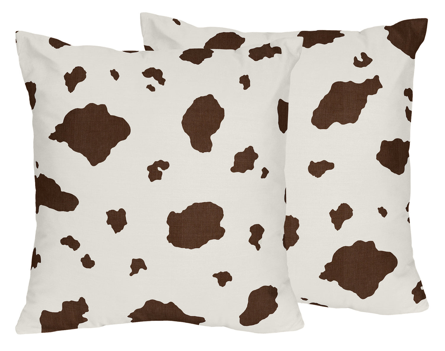 Wild West Cowboy Collection Cow Print Decorative Accent Throw Pillow Covers - Set of 2