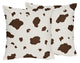 Wild West Cowboy Collection Cow Print Decorative Accent Throw Pillow Covers - Set of 2