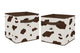 Wild West Cowboy Collection Cow Print Foldable Fabric Storage Bins - Set of 2