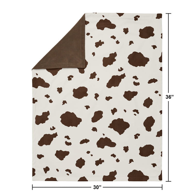 Wild West Collection Baby Blanket - Cow Print